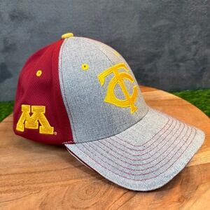 University of Minnesota Twin Cities Hat Mens One Size Gray Red Snapback Cap